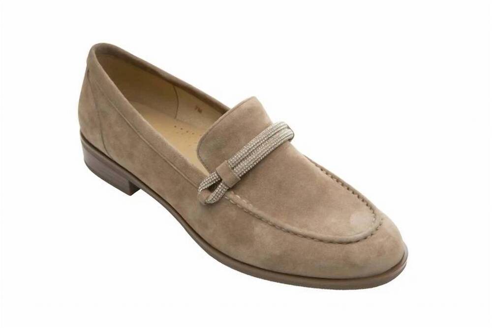 NEW VANELI women’s karida military suede loafers in brown
